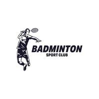 inspiration de conception de logo smash de badminton vecteur