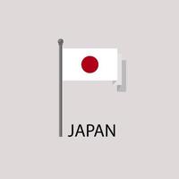 drapeau et carte du pays du japon. vecteurs