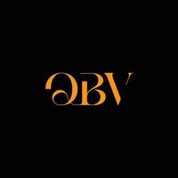 création de logo de lettre qbv, logo vectoriel qbv, qbv avec forme, modèle qbv avec couleur assortie, logo qbv simple, élégant, logo luxueux qbv, vecteur qbv pro, typographie qbv,