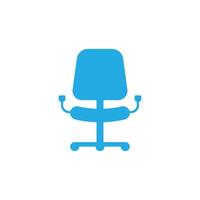 eps10 icône abstraite de fauteuil vecteur bleu ou logo isolé sur fond blanc. symbole de bureau ou de chaise de bureau dans un style moderne simple et plat pour la conception de votre site Web et votre application mobile