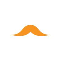 eps10 icône d'art solide moustache vecteur orange ou logo isolé sur fond blanc. symbole monochrome de moustache hipster dans un style moderne et plat simple pour la conception de votre site Web et votre application mobile