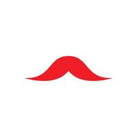 eps10 icône d'art solide moustache vecteur rouge ou logo isolé sur fond blanc. symbole de moustache hipster monochrome dans un style moderne simple et plat pour la conception de votre site Web et votre application mobile