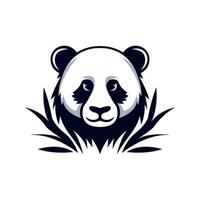 panda mascotte logo concept illustration vectorielle dessin animé. convient pour le logo, le papier peint, la bannière, l'arrière-plan, la carte, l'illustration de livre, la conception de t-shirt, l'autocollant, la couverture, etc. vecteur