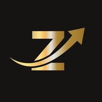 logo de finances sur le concept de lettre z. logo commercial et financier vecteur