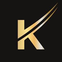 lettre initiale k modèle de logo design moderne et simple vecteur