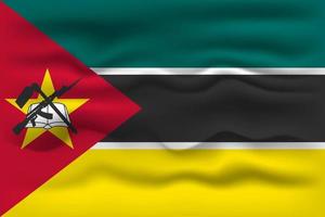 agitant le drapeau du pays mozambique. illustration vectorielle. vecteur