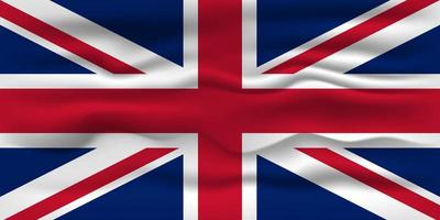 agitant le drapeau du pays Royaume-Uni. illustration vectorielle.