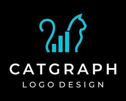 chat et création de logo d'entreprise graphique financier. vecteur
