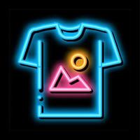 illustration d'icône de lueur néon t-shirt imprimé coloré vecteur