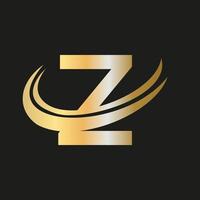 logo de lettre z initial avec modèle de vecteur de typographie d'entreprise moderne créative