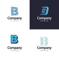 lettre b grand logo pack design création de logos modernes créatifs pour votre entreprise vecteur