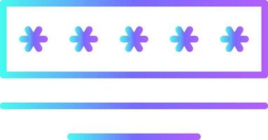 icônes de démarrage fintech de mot de passe avec style de contour dégradé bleu vecteur