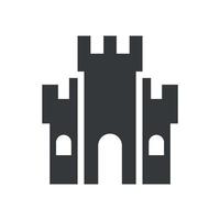 illustration simple château de sable conception de symbole de logo modifiable vecteur