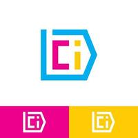 modèle de logo d'abréviation de lettre avec un style simple et facile à appliquer dans divers médias, format eps ector vecteur