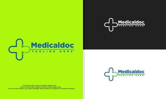 illustration de conception de logo médical simple vecteur