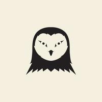 conception de modèle de logo de concept de tête de hibou pour une illustration vectorielle d'entreprise ou d'organisation vecteur