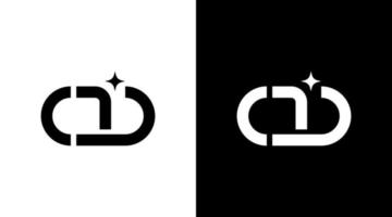 logo d'entreprise monogramme abstrait icône noir et blanc style d'illustration modèles modèles vecteur