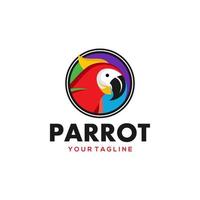modèle de vecteur de conception de logo de perroquet de vecteur
