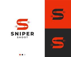 logo de balle de fusil de sniper s vecteur