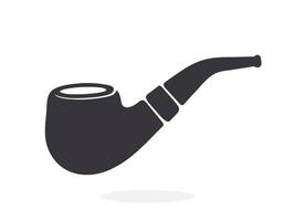 icône silhouette de pipe à fumer rétro vecteur