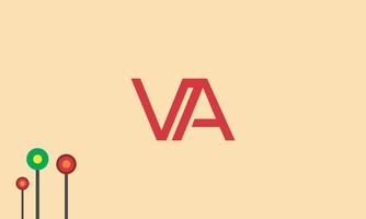 alphabet lettres initiales monogramme logo va, av, v et a vecteur