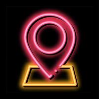boutique en ligne gps marque de localisation néon lueur icône illustration vecteur