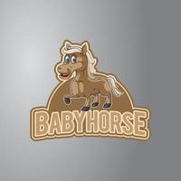 insigne de conception de bébé cheval vecteur