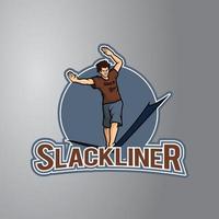 conception d'illustration de symbole de slackliner vecteur