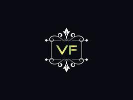 lettre de logo vf simple, vecteur d'icône de logo de luxe vf capital
