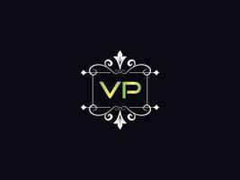 lettre de logo vp simple, vecteur d'icône de logo de luxe vp capital