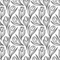 illustration vectorielle d'un motif de feuilles sans soudure. fond organique floral. texture de feuille dessinée dans un style doodle vecteur