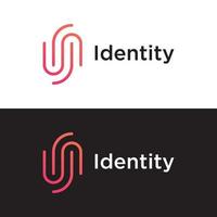 logotype vectoriel moderne d'empreintes digitales humaines. empreinte digitale pour identité, carte de visite, technologie, numérique.