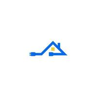 logo vectoriel de foudre création de logo de maison électrique.