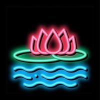 lotus nation thaïlande fleur néon lueur icône illustration vecteur