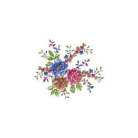 illustration de fleurs, arrière-plan floral botanique, motif de fleurs décoratives, fleur peinte numériquement, motif de fleurs pour le design textile, bouquets de fleurs, modèle d'invitation de mariage floral. vecteur