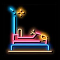 illustration de l'icône de la lueur du néon de l'auto tamponneuse vecteur