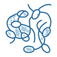 icône de doodle de germes de soja illustration dessinée à la main vecteur