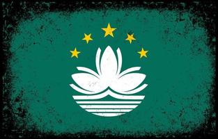 vieux sale grunge vintage macao drapeau national illustration vecteur