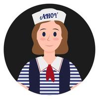 avatar. illustration vectorielle d'une fille, d'une personne, d'un adolescent vecteur