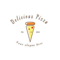 icône de logo de pizza minimaliste moderne. conception de nourriture linéaire élégante et minimaliste de luxe. fond isolé vecteur