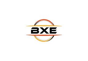 bxe lettre redevance mandala forme logo. logo d'art au pinceau bxe. logo bxe pour une entreprise, une entreprise et un usage commercial. vecteur