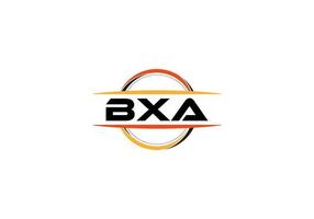 bxa lettre redevance mandala forme logo. logo d'art au pinceau bxa. logo bxa pour une entreprise, une entreprise et un usage commercial. vecteur