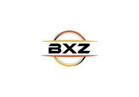 bxz lettre redevance mandala forme logo. logo d'art de brosse bxz. logo bxz pour une entreprise, une entreprise et un usage commercial. vecteur
