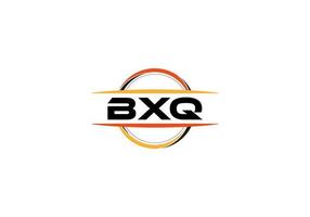 bxq lettre redevance mandala forme logo. logo d'art au pinceau bxq. logo bxq pour une entreprise, une entreprise et un usage commercial. vecteur