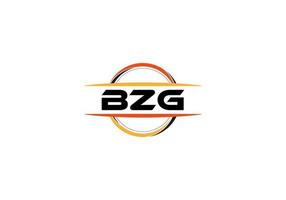 bzg lettre redevance mandala forme logo. logo d'art de brosse bzg. logo bzg pour une entreprise, une entreprise et un usage commercial. vecteur