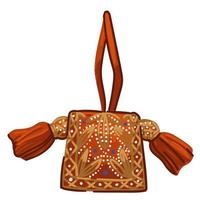 sac à main ou sac de femmes antiques avec vecteur d'ornements
