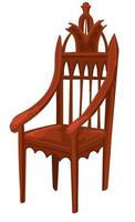 chaise en bois ou trône du vecteur roi ou reine