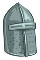 casque médiéval, partie du vecteur d'armure de fer de chevalier