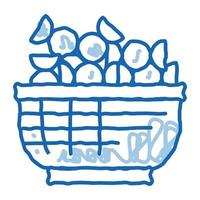 bonbons pour les clients doodle icône illustration dessinée à la main vecteur