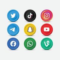 modèle de conception de logo de médias sociaux vecteur